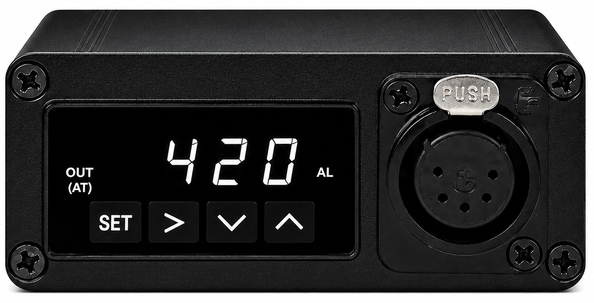 PHASE3 black aluminum PID temperature controller front view